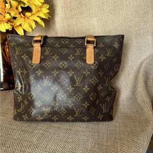 Louis Vuitton Brown Monogram Shoulder Bag with Vachetta Leather